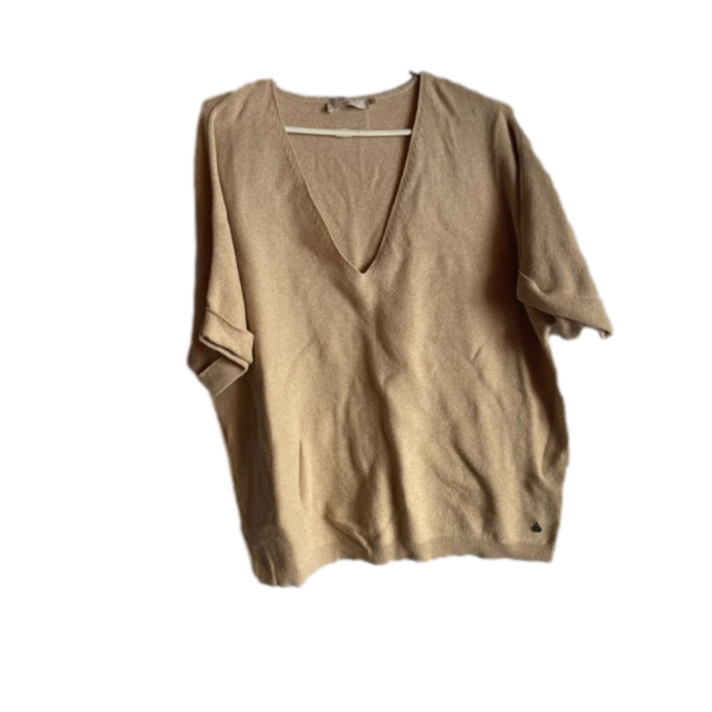 PLUS size cream top XL/XXL short sleeve